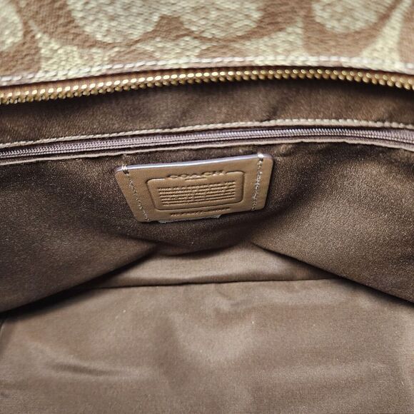 NWT COACH CN328 Signature Canvas/Leather ASHTON TOTE Shoulder Saddle - Picture 5 of 8